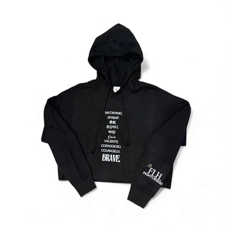 'Brave' Crop Hoodie