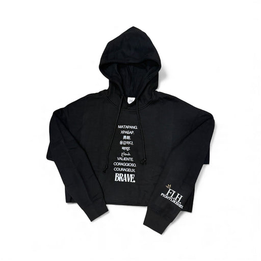 'Brave' Crop Hoodie